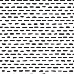 Hand drawn geometric seamless vector pattern with dashed lines