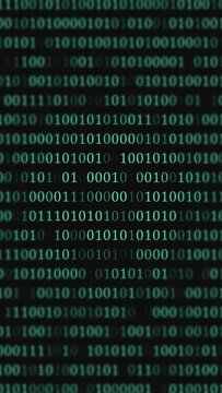 Abstract code background animation. Vertical video. Motion graphics. 
