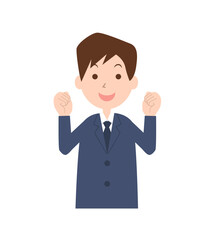 ガッツポーズをするサラリーマン