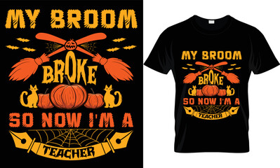 Halloween T-Shirt Design Template.