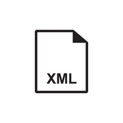 line xml document file format icon concept.
