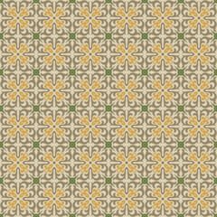 Vintage tiled pattern, floral decorative background