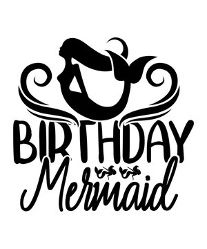 Mermaid SVG Bundle, Mermaid Tail SVG For Cricut, Mermaid Birthday SVG, Mermaid Scales Svg,