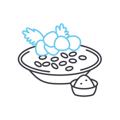 curry line icon, outline symbol, vector illustration, concept sign