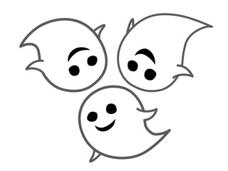 漂うかわいいオバケたち