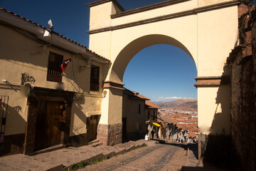 Santa Ana mirador in Cusco city,Peru ,south america