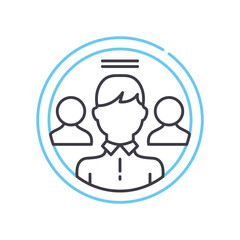 creative mind line icon, outline symbol, vector illustration, concept sign