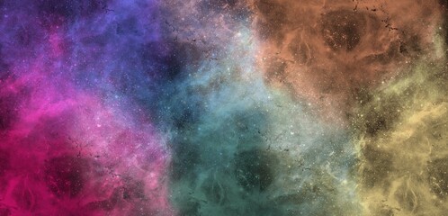 Colorful galaxy nebula art background