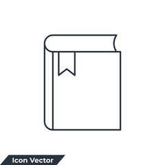 book icon logo vector illustration. book symbol template for graphic and web design collection