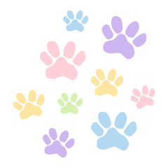 colorful paw pattern
