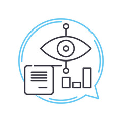 data visualisation line icon, outline symbol, vector illustration, concept sign