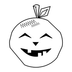 Illustration of scary pumpkin