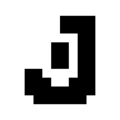 pixel art letter font
