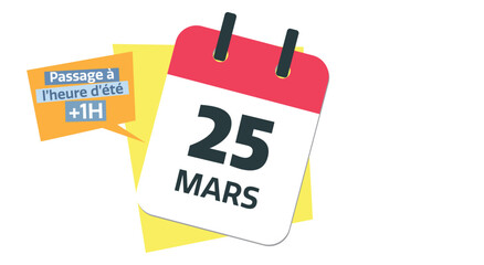 french 25 march calendar