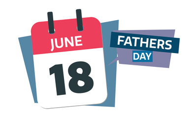 fathers day calendar 2023 date june 18 - obrazy, fototapety, plakaty