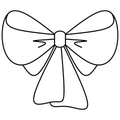 Contour of ribbon bow