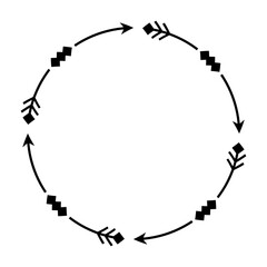 arrow art circle frame
