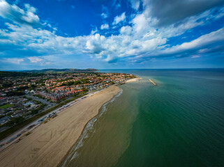 rhos on sea beach, wales, uk. aerial view 9