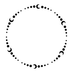 moon art circle frame

