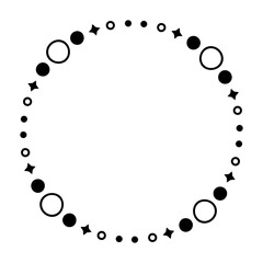 moon art circle frame
