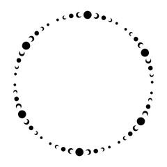 moon art circle frame
