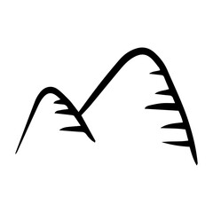 doodle line mountain
