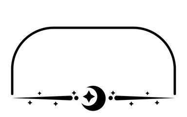 moon art rectangle frame
