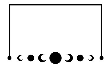 moon art rectangle frame
