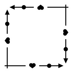 art arrow square frame
