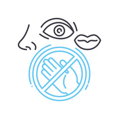 don`t handshake line icon, outline symbol, vector illustration, concept sign