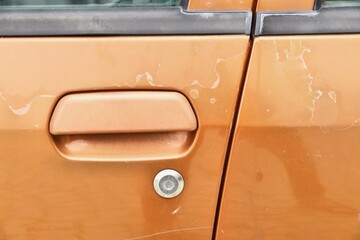 Weathered car paint