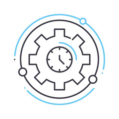 efficiency and effectiveness line icon, outline symbol, vector illustration, concept sign