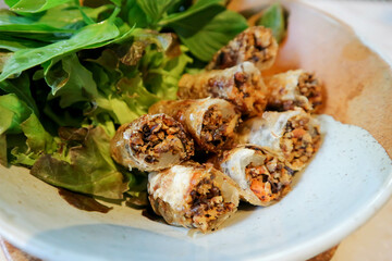 Spring rolls, deep fried Spring rolls or fried Spring rolls