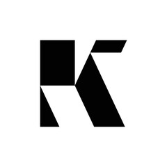 Letter K logo or icon design. template elements. geometric abstract logos
