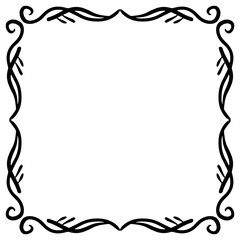 swirl art square frame
