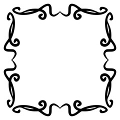 swirl art square frame
