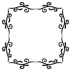 swirl art square frame
