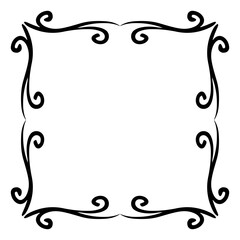 swirl art square frame
