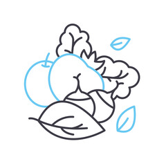 eco friendly line icon, outline symbol, vector illustration, concept sign