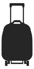 Suitcase icon. Black silhouette of travel bag. Vacation symbol