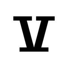 Letter V logo or icon design. template elements. geometric abstract logos