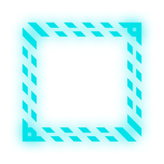 neon modern square frame
