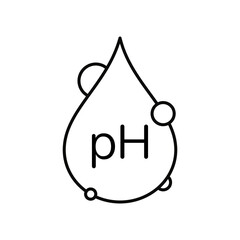 Ph line icon, neutral balance ph vector outline high quality for UI.