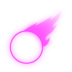 neon fire circle frame
