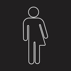 Transgender line iconvector illustration