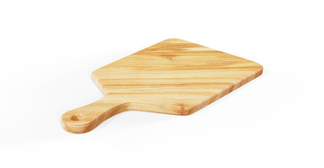 cutting board in the shape of an orange on a white background 3d render
