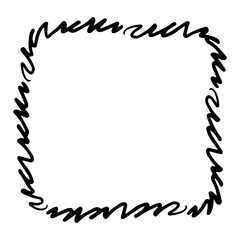 scribble doodle square frame
