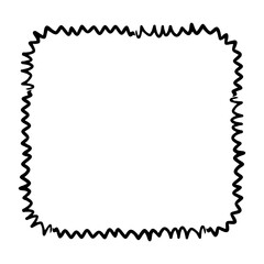 scribble doodle square frame
