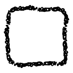 scribble doodle square frame
