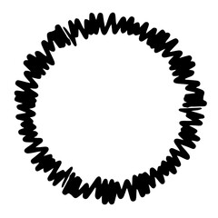 scribble doodle round frame
